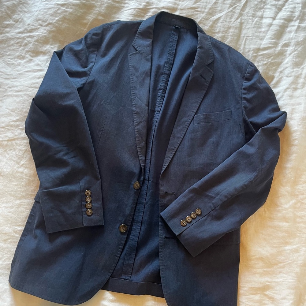 J. Crew Ludlow Blue Sport Coat lightweight Tailored Blazer